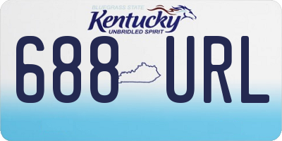 KY license plate 688URL