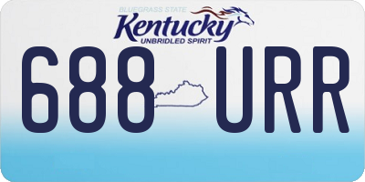 KY license plate 688URR