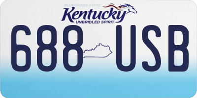 KY license plate 688USB