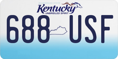 KY license plate 688USF