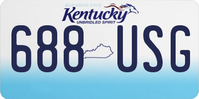 KY license plate 688USG