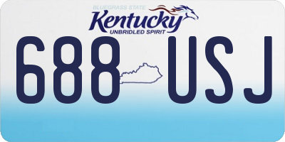 KY license plate 688USJ