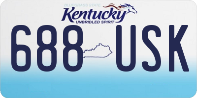 KY license plate 688USK