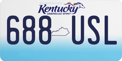 KY license plate 688USL