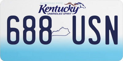 KY license plate 688USN
