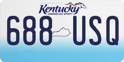 KY license plate 688USQ