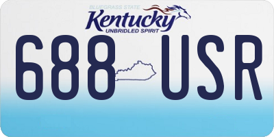 KY license plate 688USR