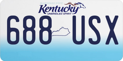 KY license plate 688USX