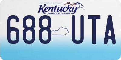 KY license plate 688UTA