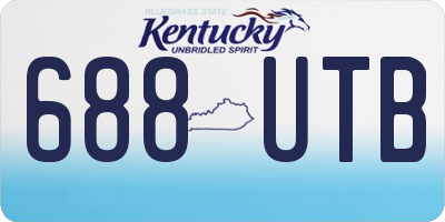 KY license plate 688UTB