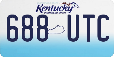 KY license plate 688UTC
