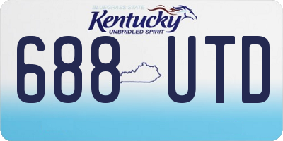 KY license plate 688UTD