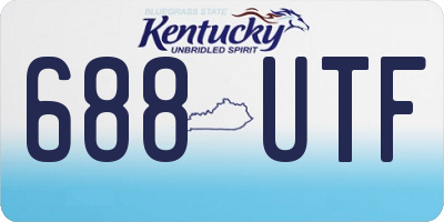 KY license plate 688UTF