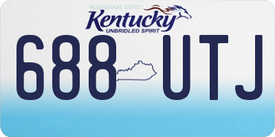 KY license plate 688UTJ