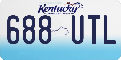 KY license plate 688UTL