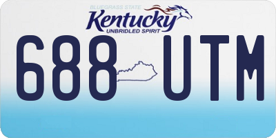 KY license plate 688UTM