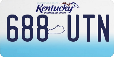KY license plate 688UTN