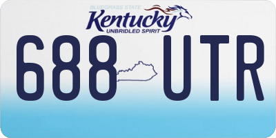 KY license plate 688UTR