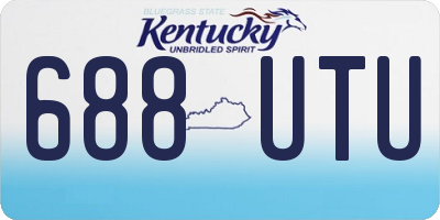 KY license plate 688UTU