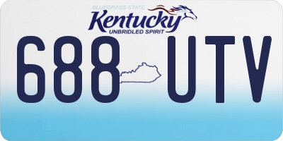 KY license plate 688UTV