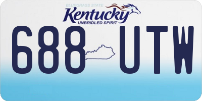 KY license plate 688UTW
