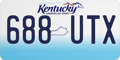 KY license plate 688UTX