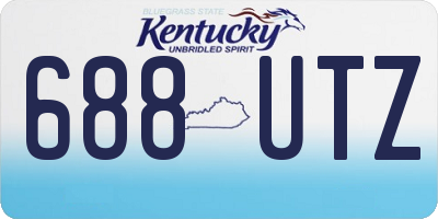 KY license plate 688UTZ