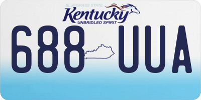 KY license plate 688UUA