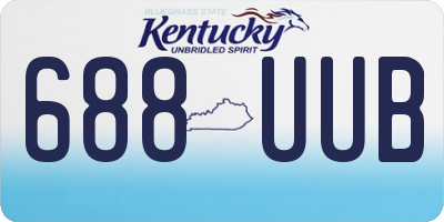 KY license plate 688UUB