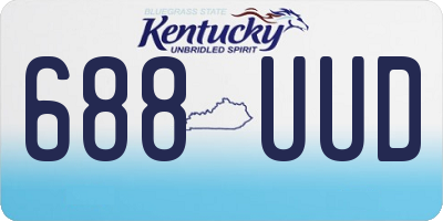 KY license plate 688UUD
