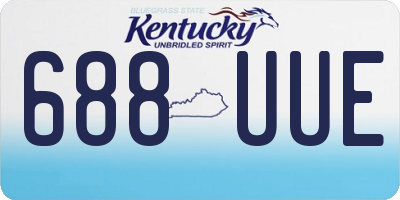 KY license plate 688UUE
