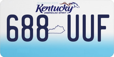 KY license plate 688UUF