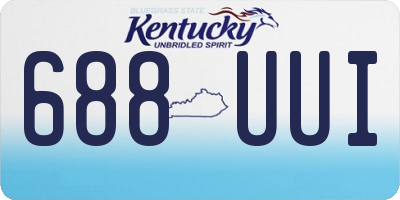 KY license plate 688UUI