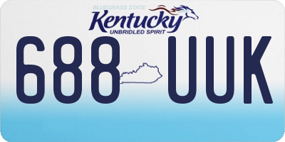 KY license plate 688UUK