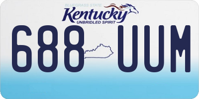 KY license plate 688UUM