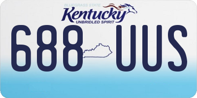 KY license plate 688UUS