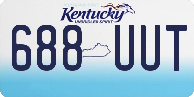 KY license plate 688UUT