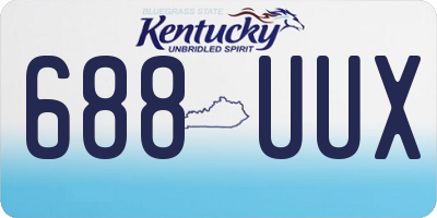 KY license plate 688UUX