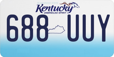 KY license plate 688UUY