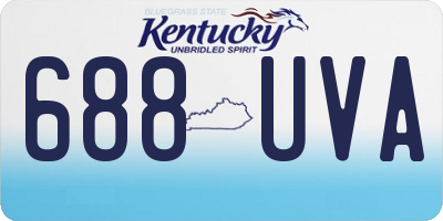 KY license plate 688UVA