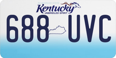 KY license plate 688UVC