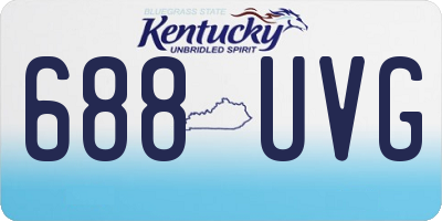 KY license plate 688UVG