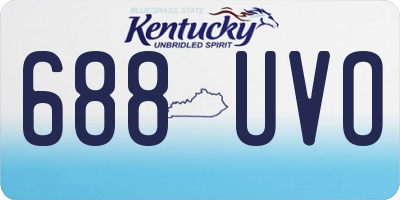 KY license plate 688UVO