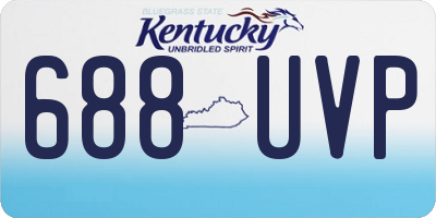 KY license plate 688UVP