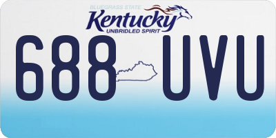 KY license plate 688UVU