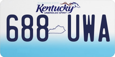 KY license plate 688UWA