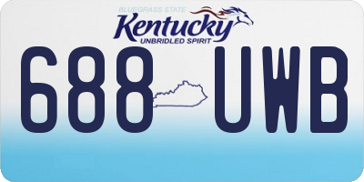KY license plate 688UWB