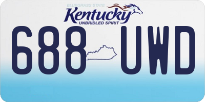 KY license plate 688UWD