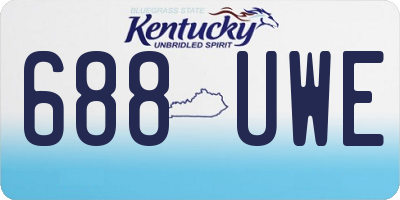 KY license plate 688UWE