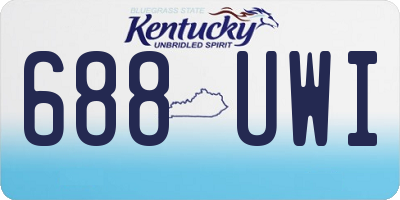 KY license plate 688UWI